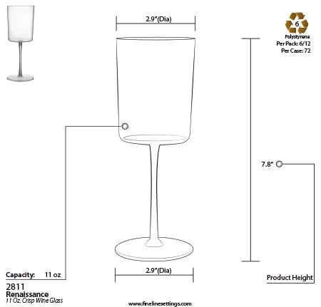 11 oz. Wine Glasses (72/CS)