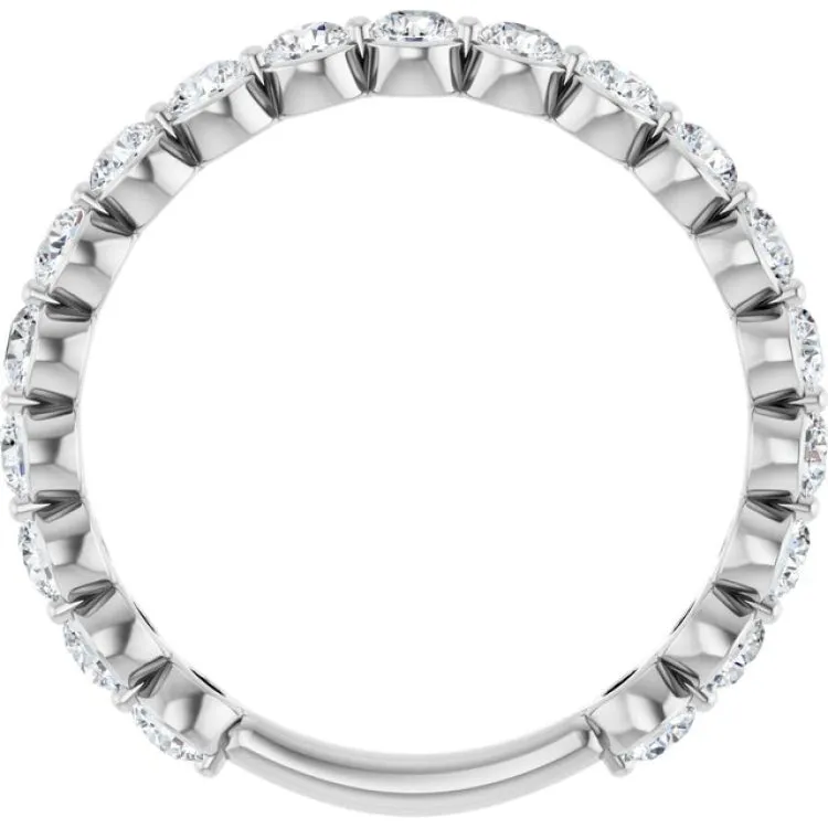 14K White 1 1/6 CTW Lab-Grown Diamond Anniversary Band