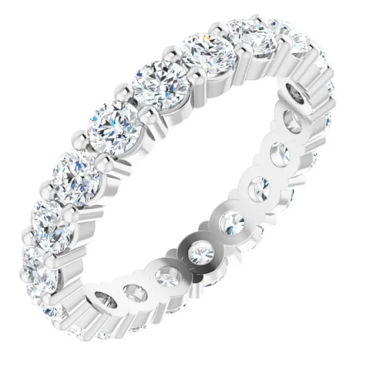 14K White 1 3/4 CTW Lab-Grown Diamond Eternity Band Size 4.5
