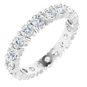 14K White 1 3/4 CTW Lab-Grown Diamond Eternity Band Size 4.5