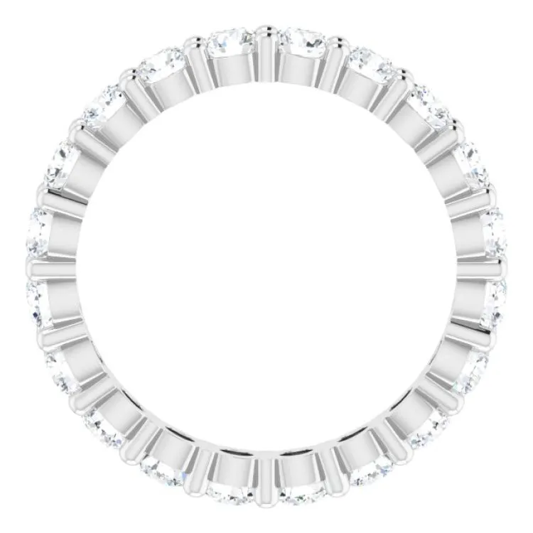 14K White 1 3/4 CTW Lab-Grown Diamond Eternity Band Size 4.5