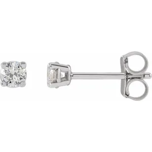 14K White 1/5 CTW Lab-Grown Dimaond Stud Earrings