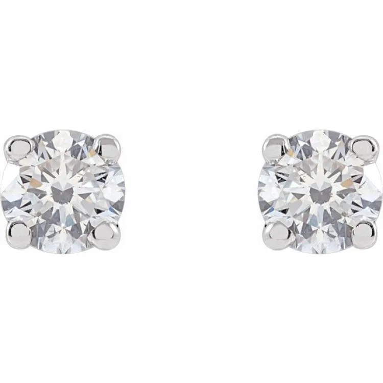 14K White 1/6 CTW Lab-Grown Diamond Earrings