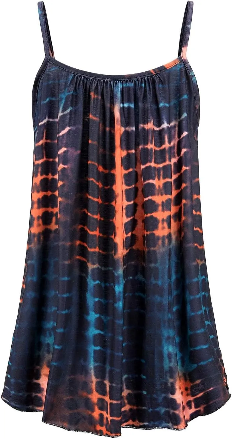 7th Element Plus Size Tank Tops for Women Camisoles Cami Dress Loose Fit Sleeveless Flowy Spaghetti Strap Summer