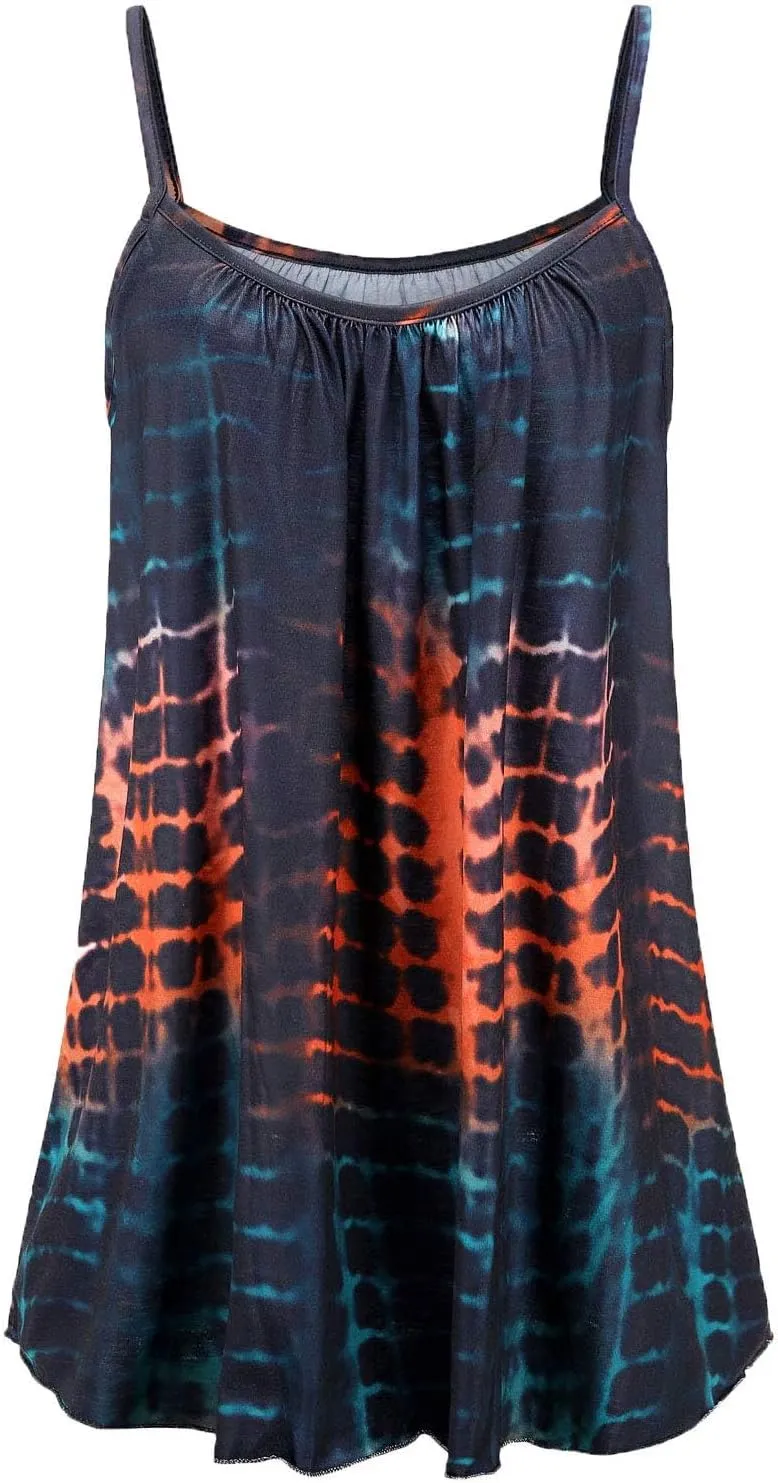 7th Element Plus Size Tank Tops for Women Camisoles Cami Dress Loose Fit Sleeveless Flowy Spaghetti Strap Summer