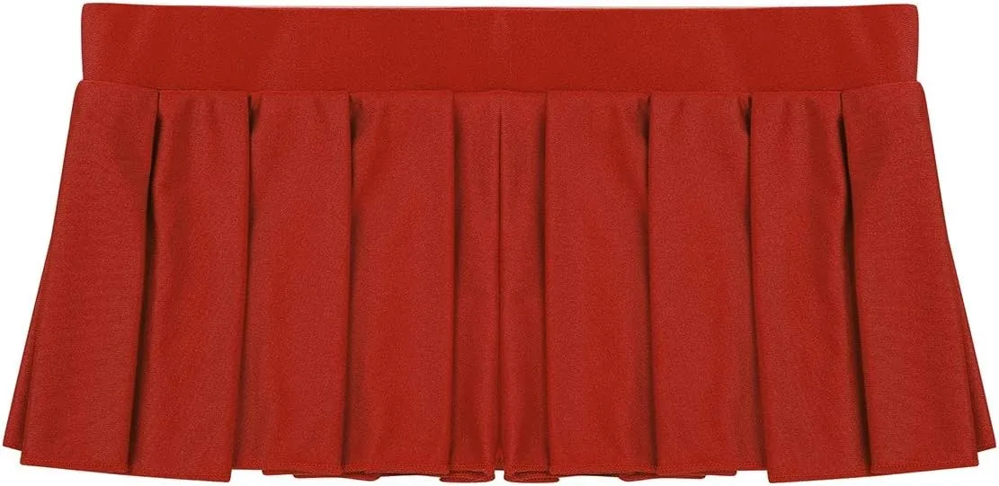ACSUSS Womens Schoolgirl Cosplay Sexy Pleated Mini Skirt Ruffle Low Rise Lingerie Dress