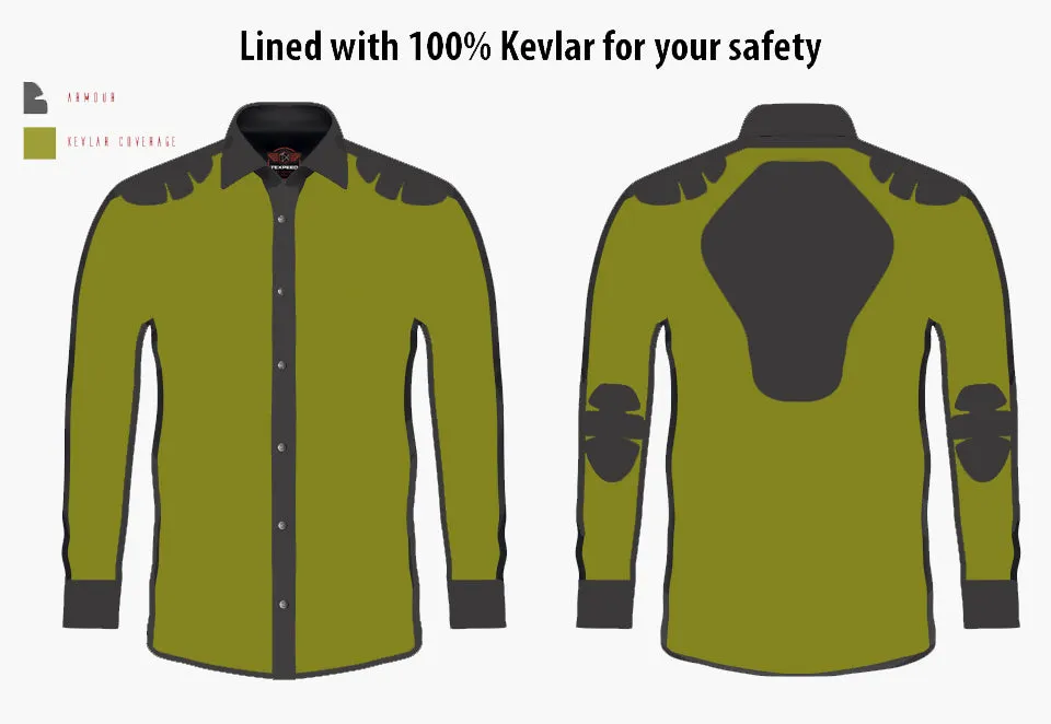 BGA EXO PROTECTIVE MOTORCYCLE FLANNEL SHIRTS GREY