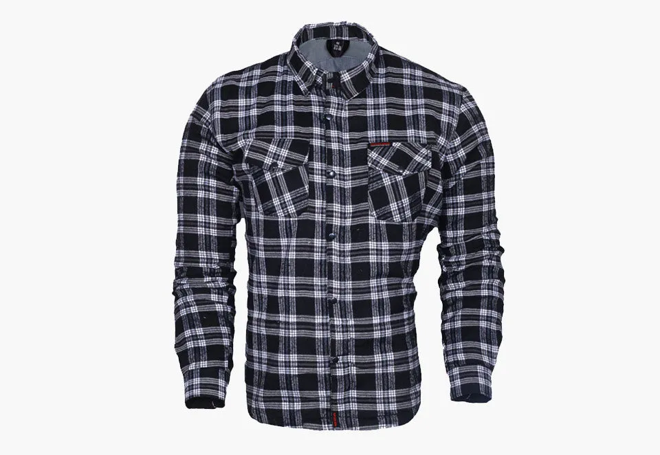 BGA EXO PROTECTIVE MOTORCYCLE FLANNEL SHIRTS GREY