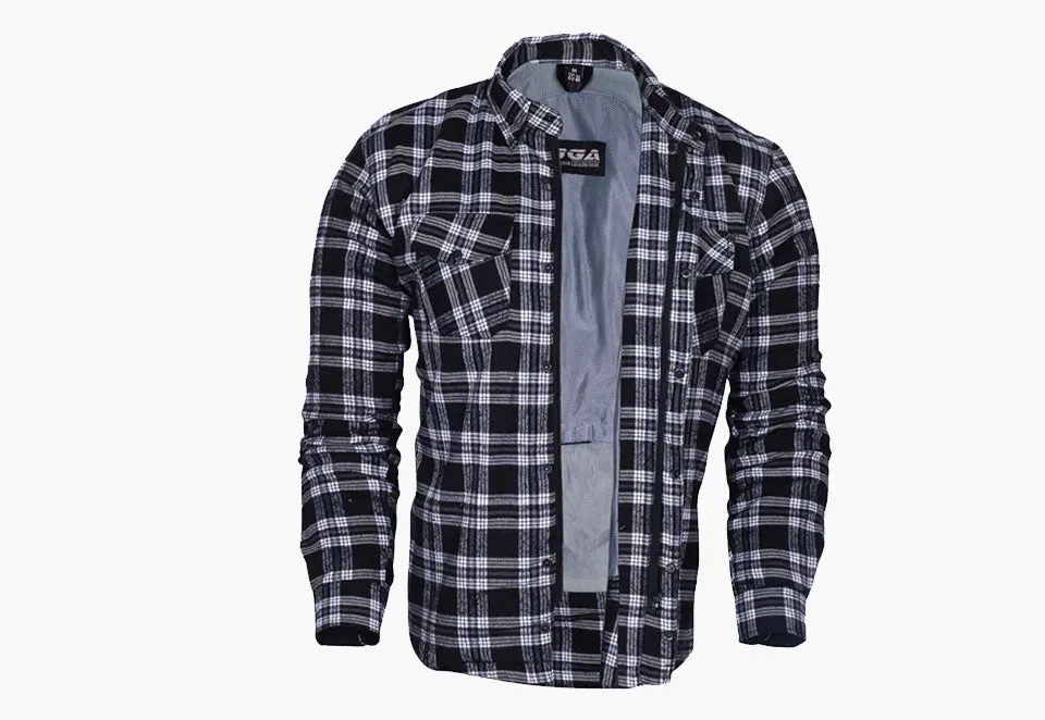 BGA EXO PROTECTIVE MOTORCYCLE FLANNEL SHIRTS GREY