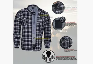 BGA EXO PROTECTIVE MOTORCYCLE FLANNEL SHIRTS GREY