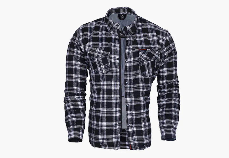 BGA EXO PROTECTIVE MOTORCYCLE FLANNEL SHIRTS GREY