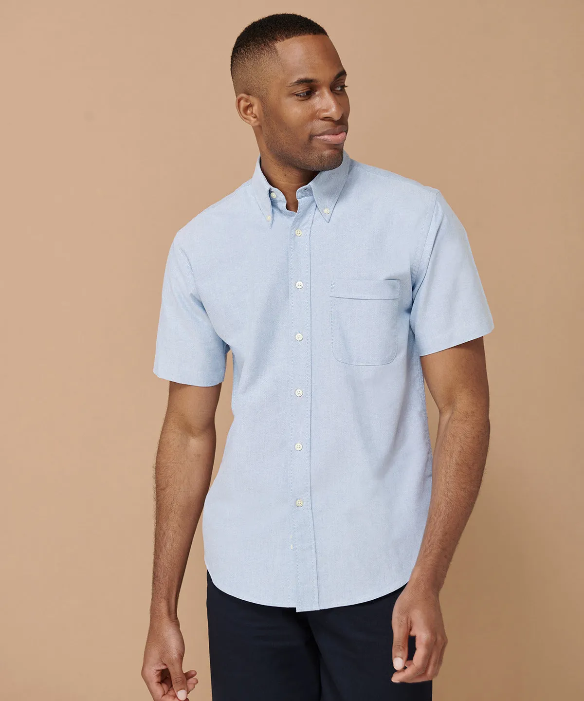Blue* - Short sleeve classic Oxford shirt