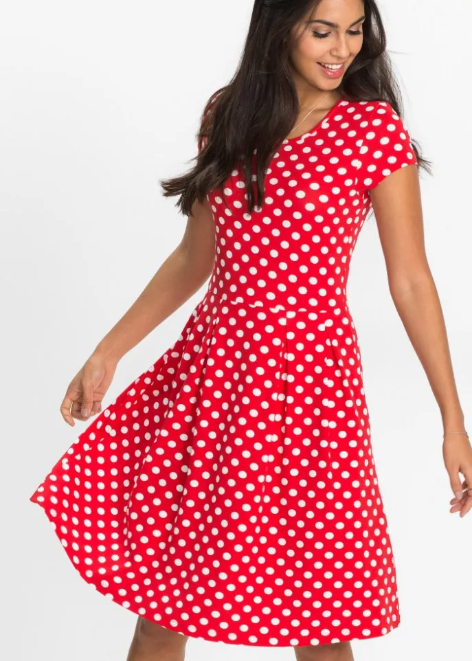 Bodyflirt jersey dress, red