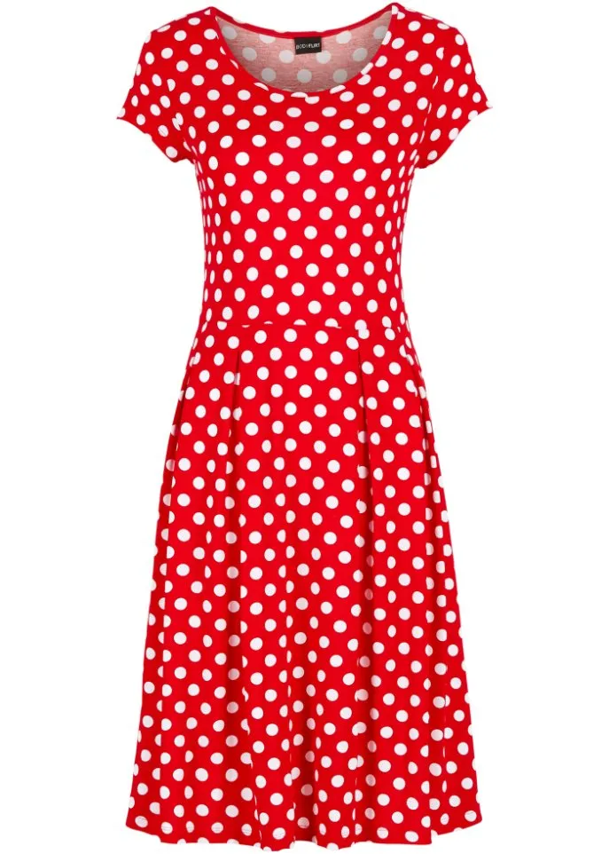 Bodyflirt jersey dress, red