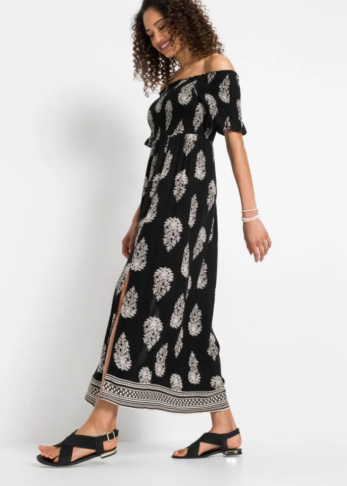 Carmen dress Rainbow, black