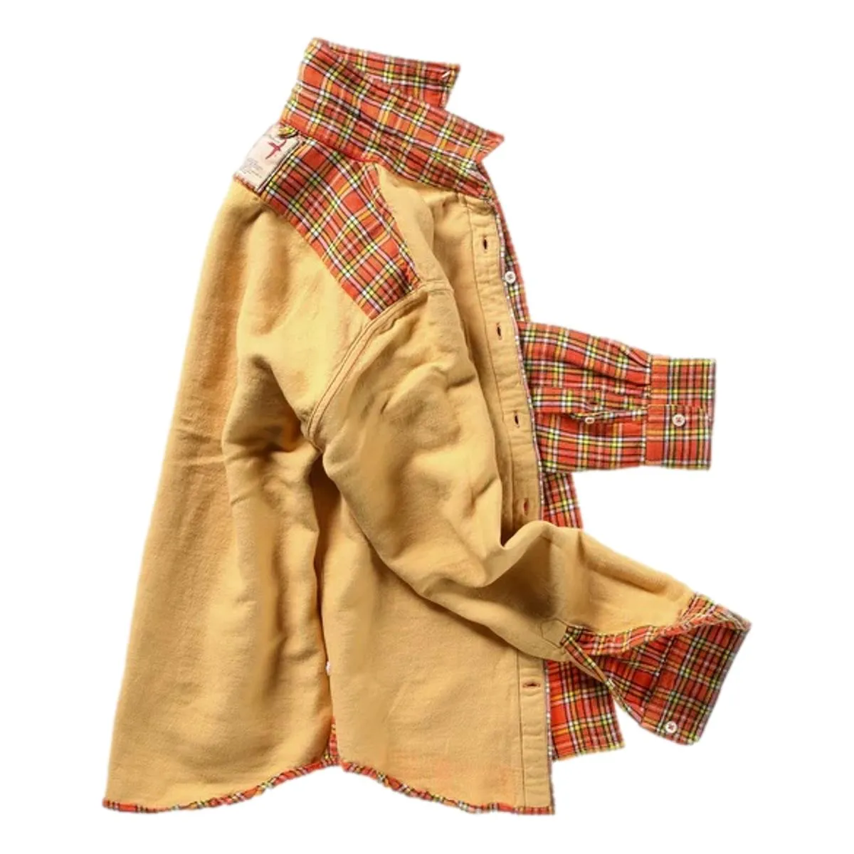 Chamois-Lined Flannel Orange Multi Plaid