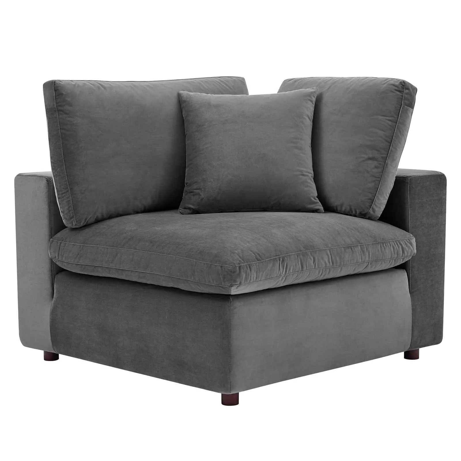 Commix  Down Filled Overstuffed Performance Velvet 6-Piece Sectional Sofa