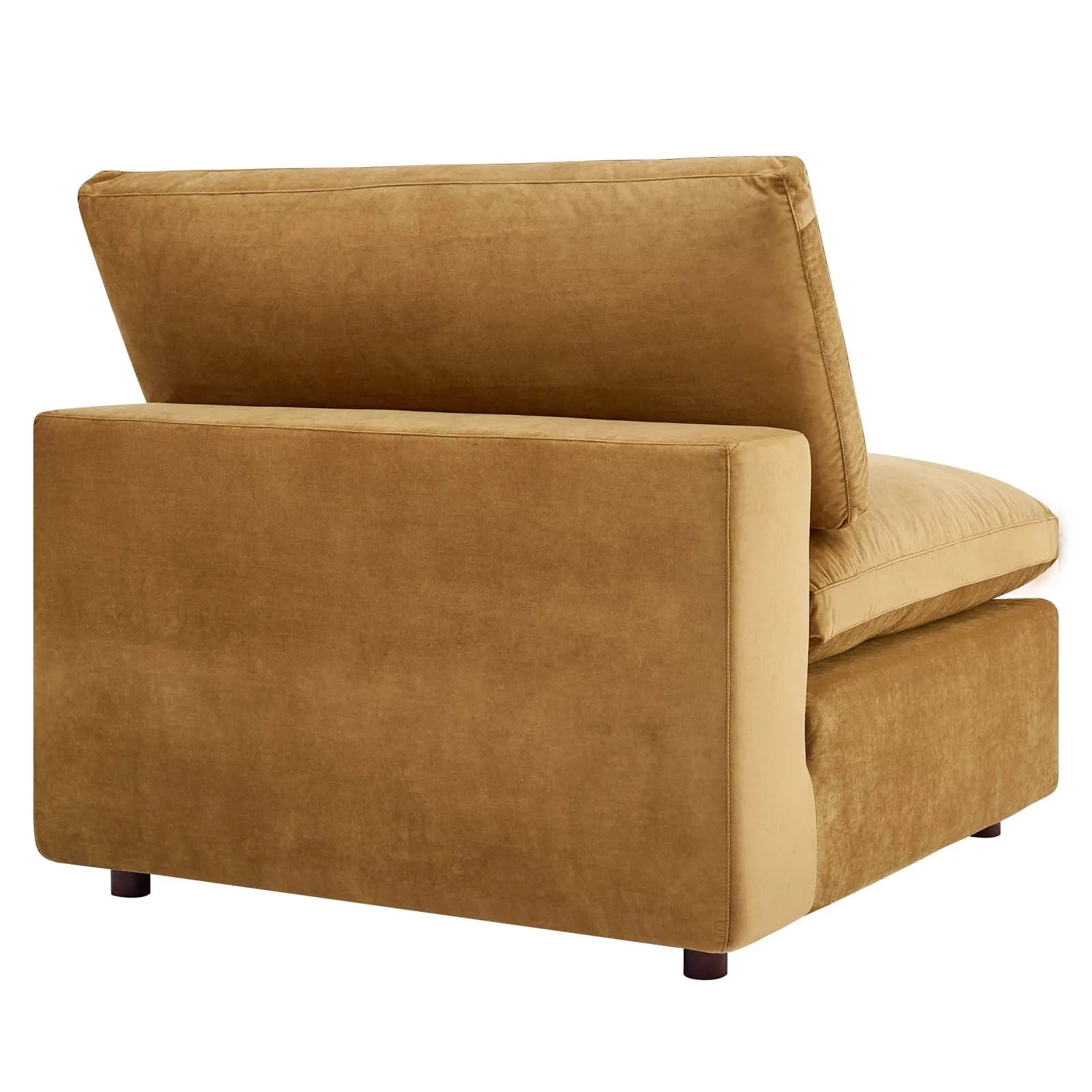 Commix  Down Filled Overstuffed Performance Velvet 6-Piece Sectional Sofa
