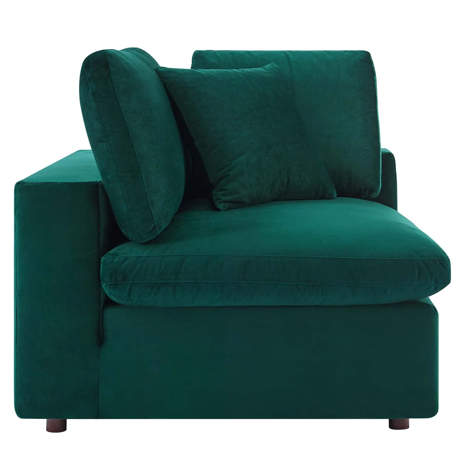 Commix  Down Filled Overstuffed Performance Velvet 6-Piece Sectional Sofa