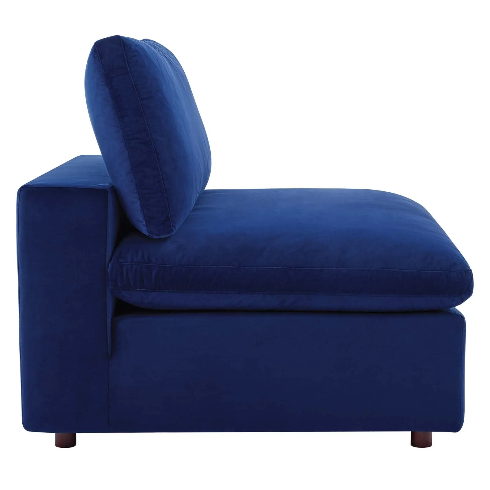 Commix  Down Filled Overstuffed Performance Velvet 6-Piece Sectional Sofa