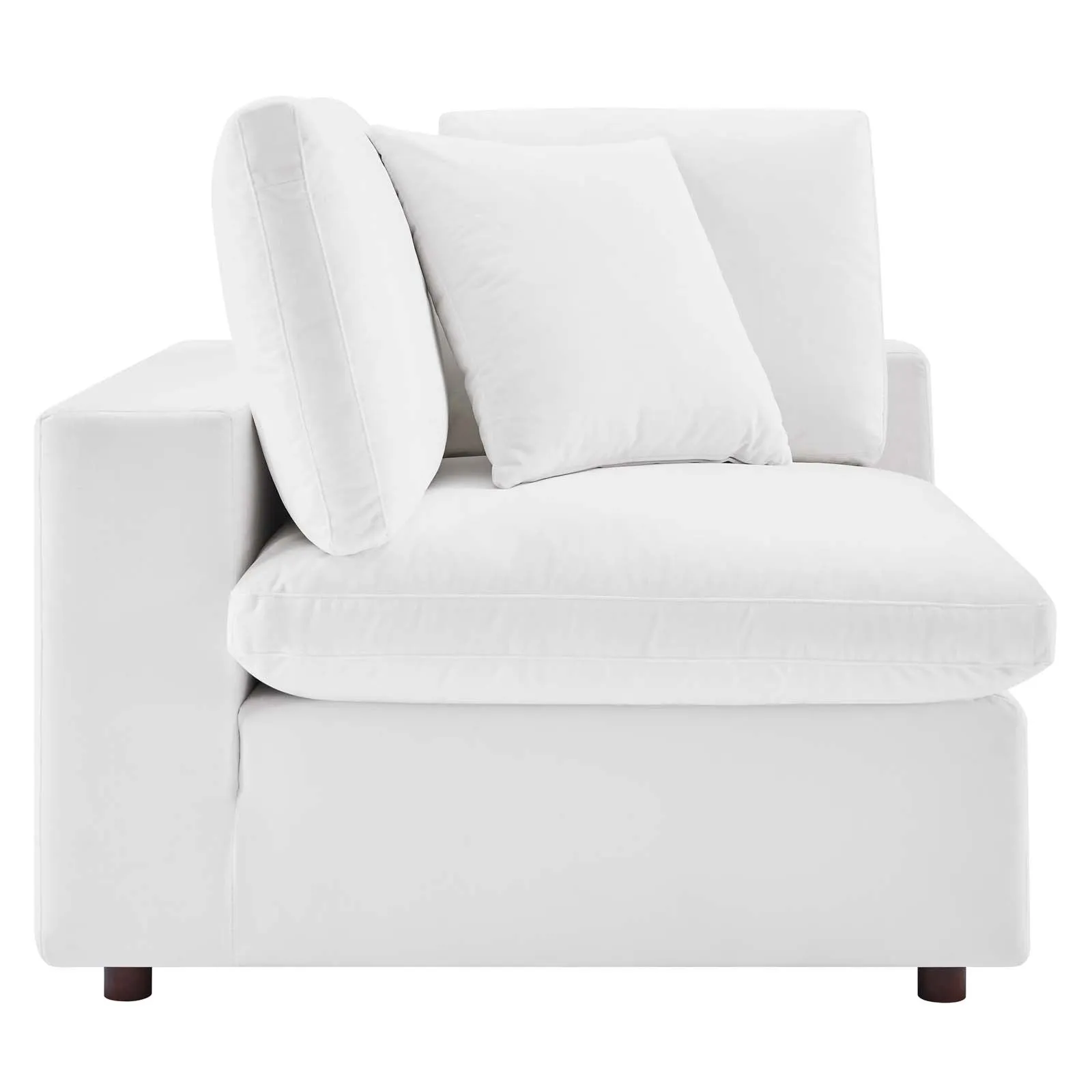 Commix  Down Filled Overstuffed Performance Velvet 6-Piece Sectional Sofa