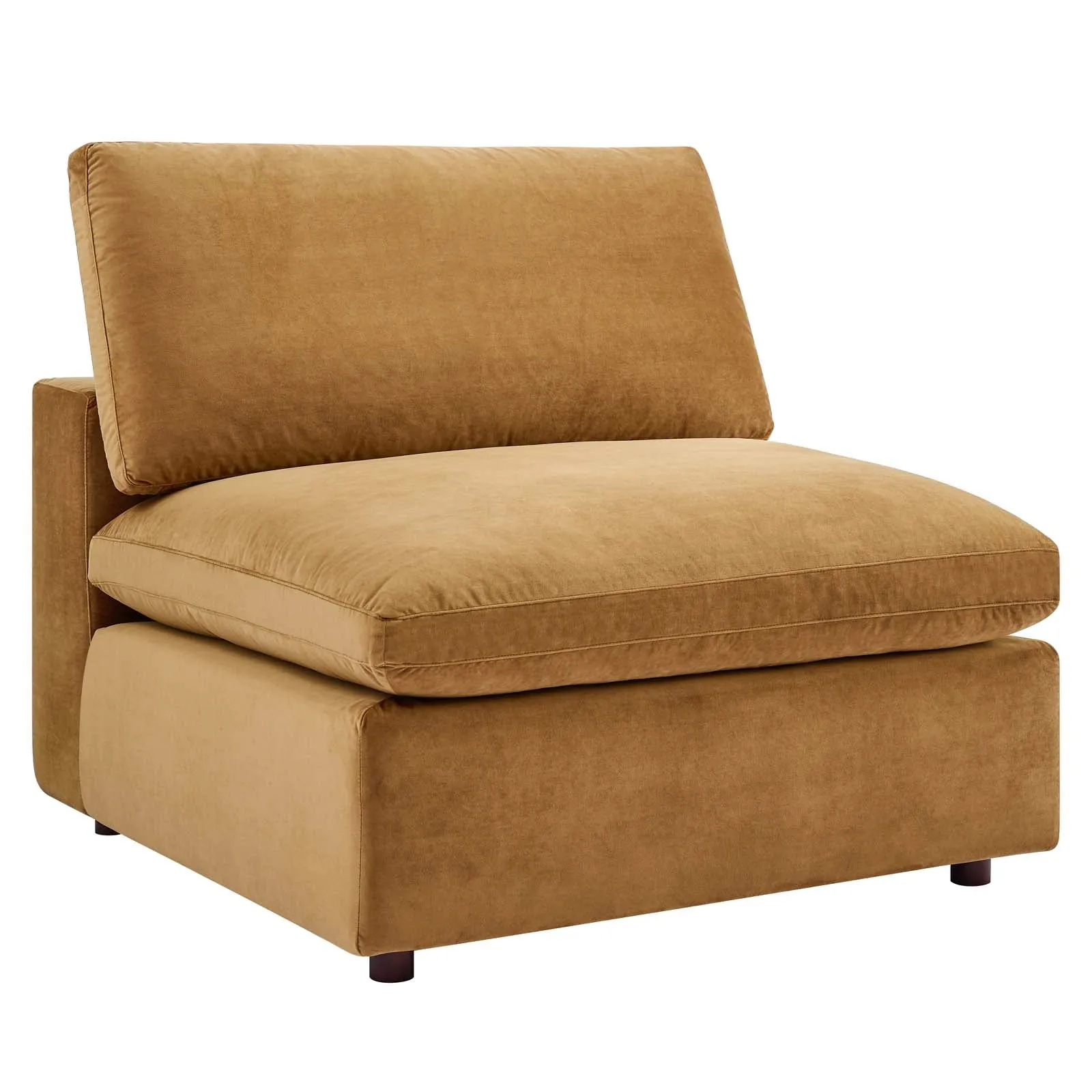 Commix  Down Filled Overstuffed Performance Velvet 6-Piece Sectional Sofa