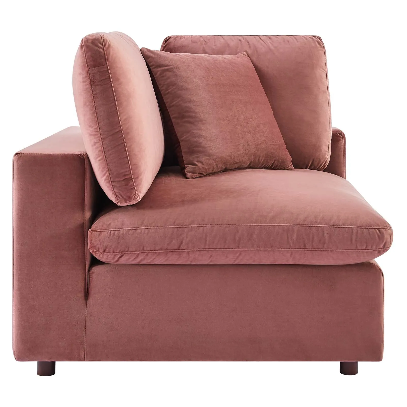 Commix  Down Filled Overstuffed Performance Velvet 6-Piece Sectional Sofa
