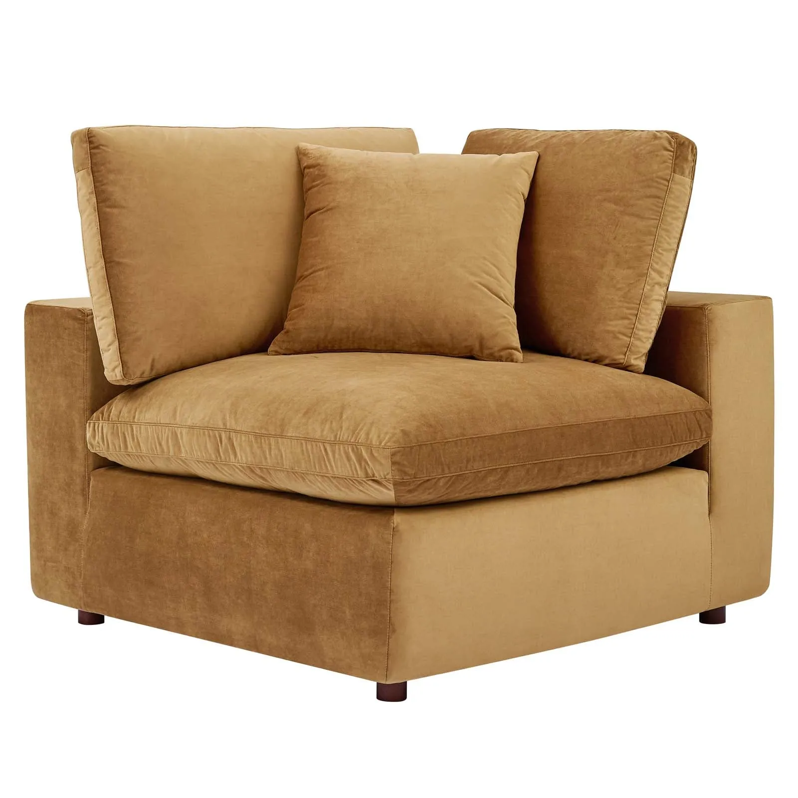 Commix  Down Filled Overstuffed Performance Velvet 6-Piece Sectional Sofa