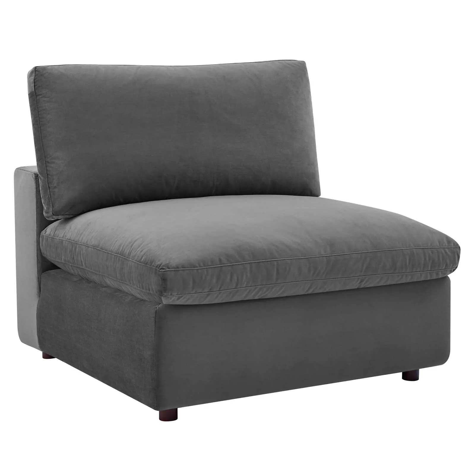 Commix  Down Filled Overstuffed Performance Velvet 6-Piece Sectional Sofa