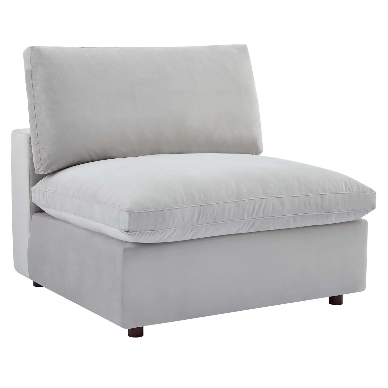 Commix  Down Filled Overstuffed Performance Velvet 6-Piece Sectional Sofa