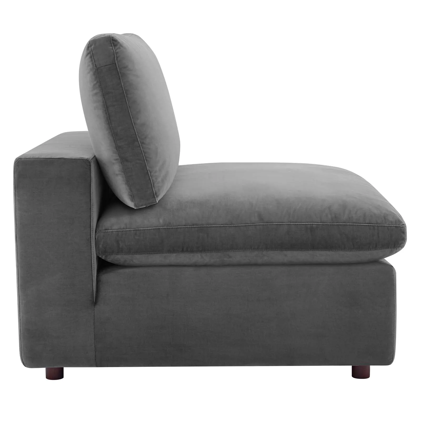 Commix  Down Filled Overstuffed Performance Velvet 6-Piece Sectional Sofa