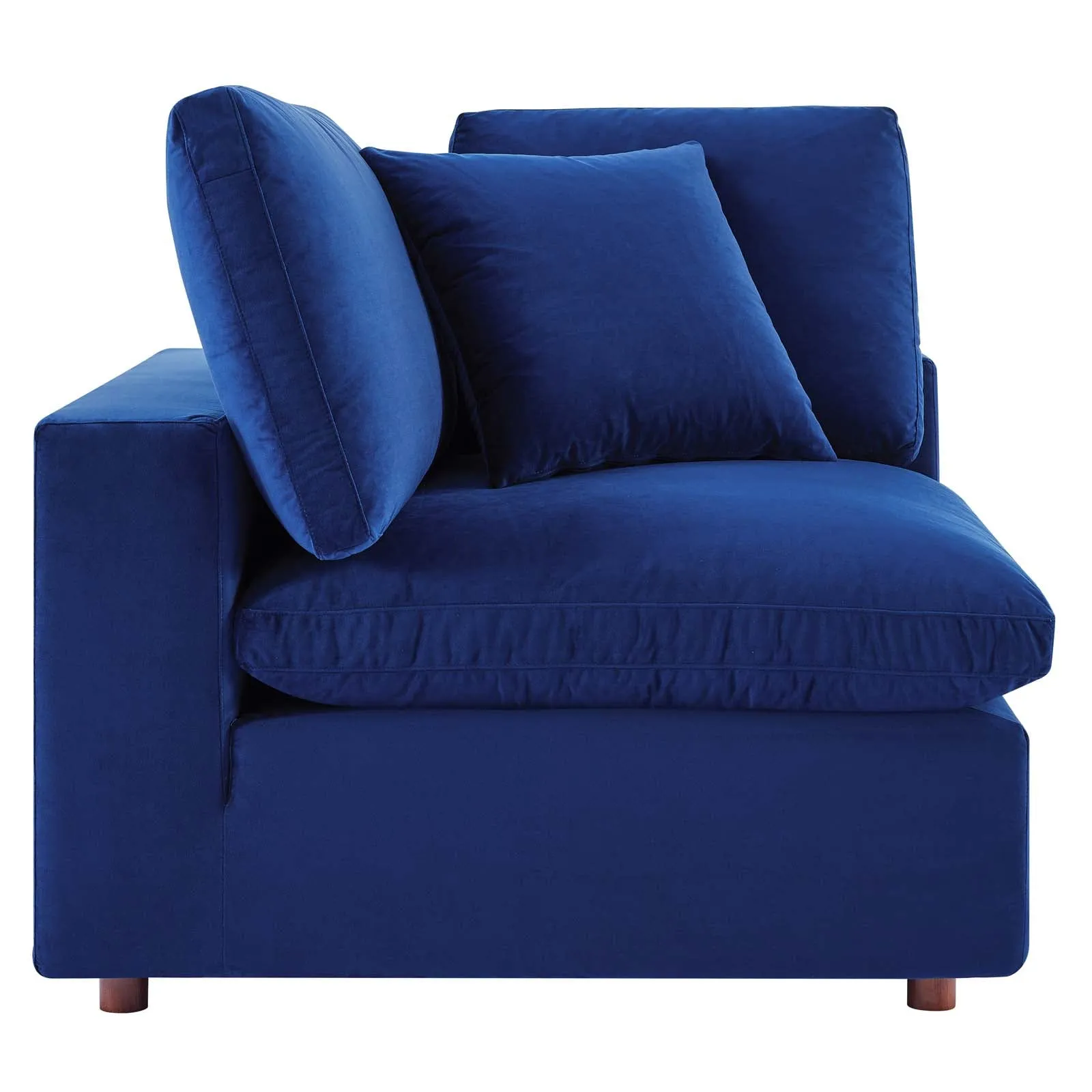Commix  Down Filled Overstuffed Performance Velvet 6-Piece Sectional Sofa