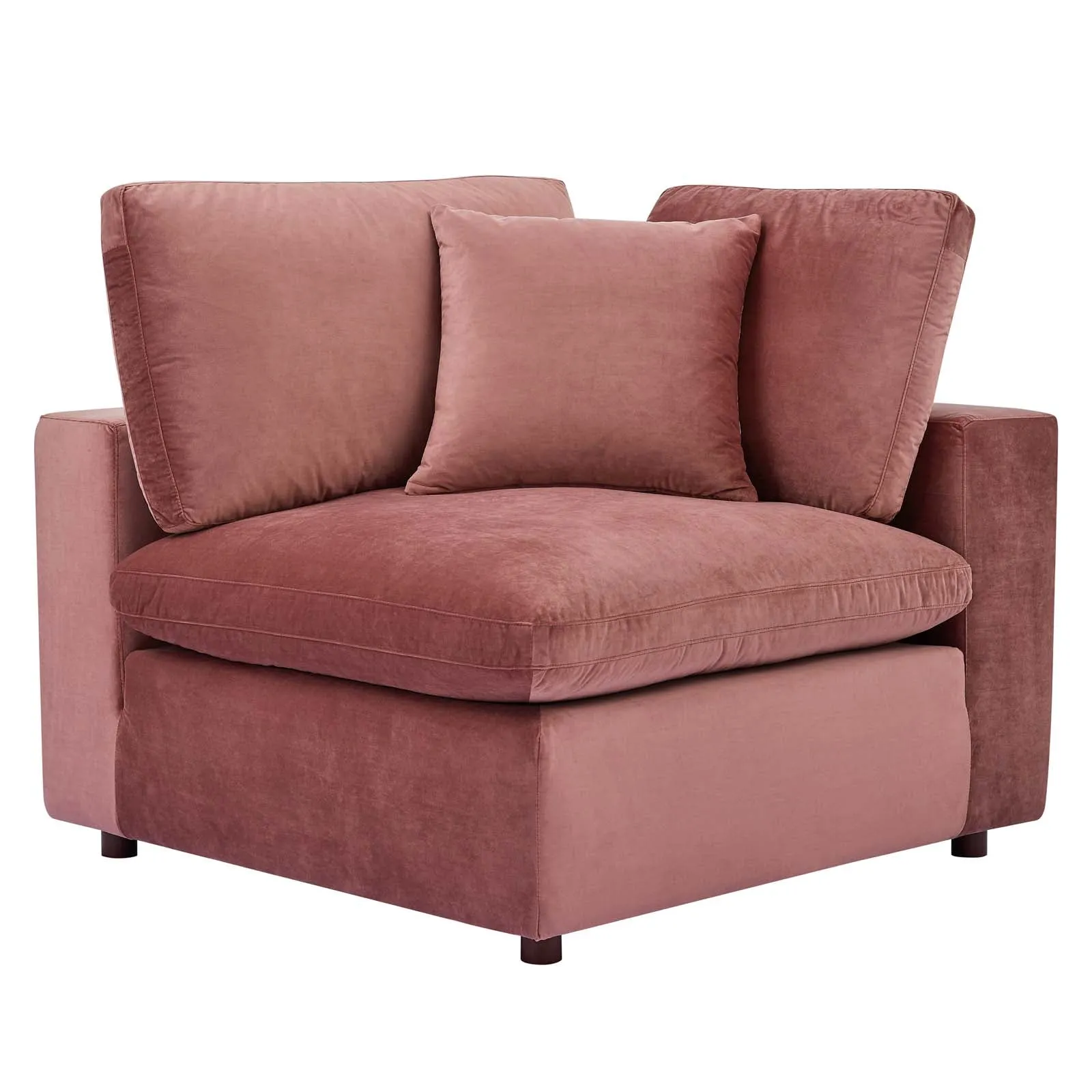 Commix  Down Filled Overstuffed Performance Velvet 6-Piece Sectional Sofa