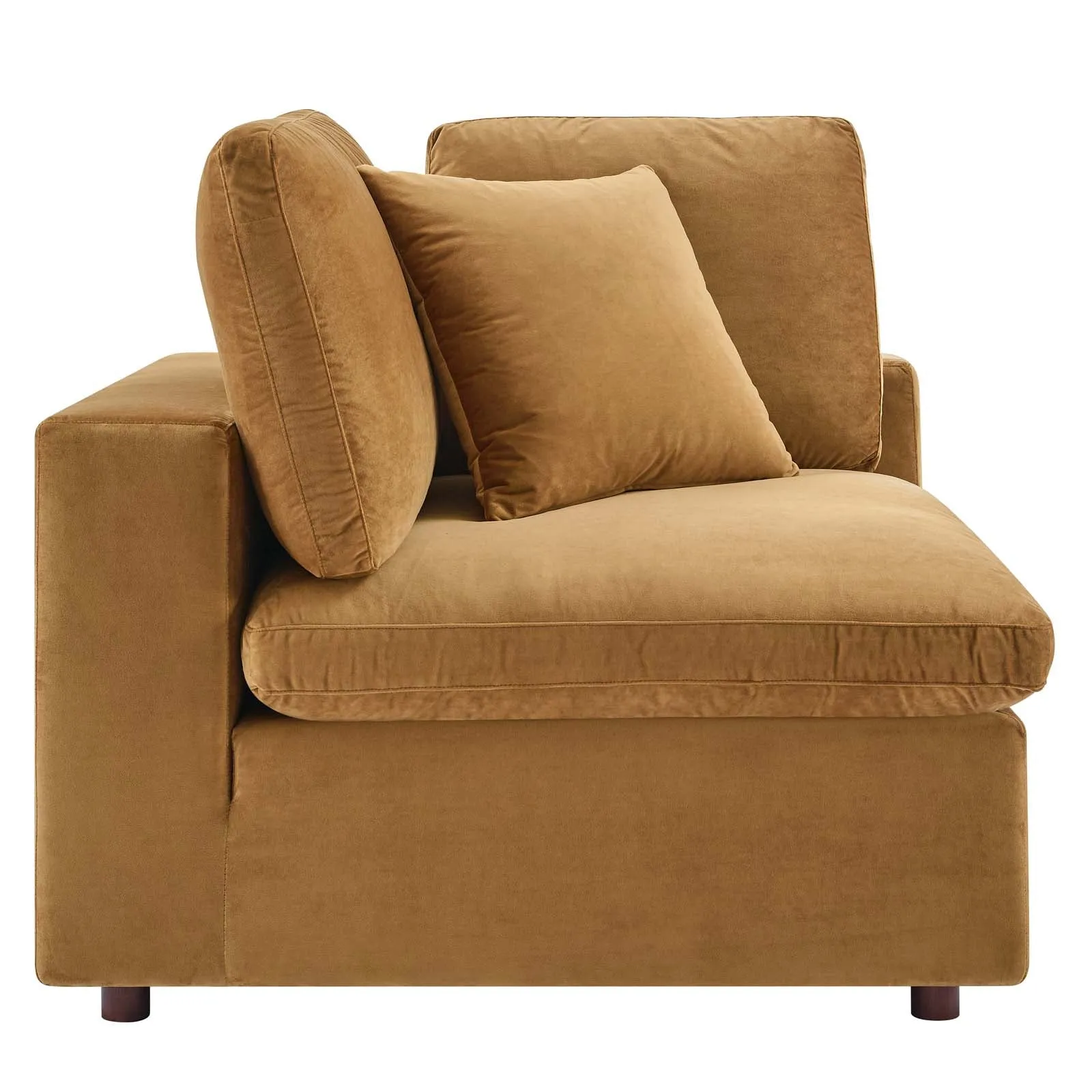 Commix  Down Filled Overstuffed Performance Velvet 6-Piece Sectional Sofa