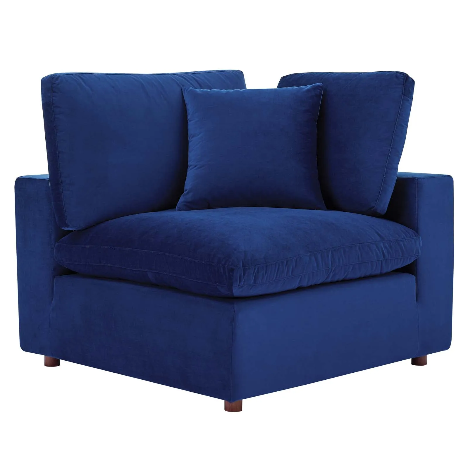 Commix  Down Filled Overstuffed Performance Velvet 6-Piece Sectional Sofa