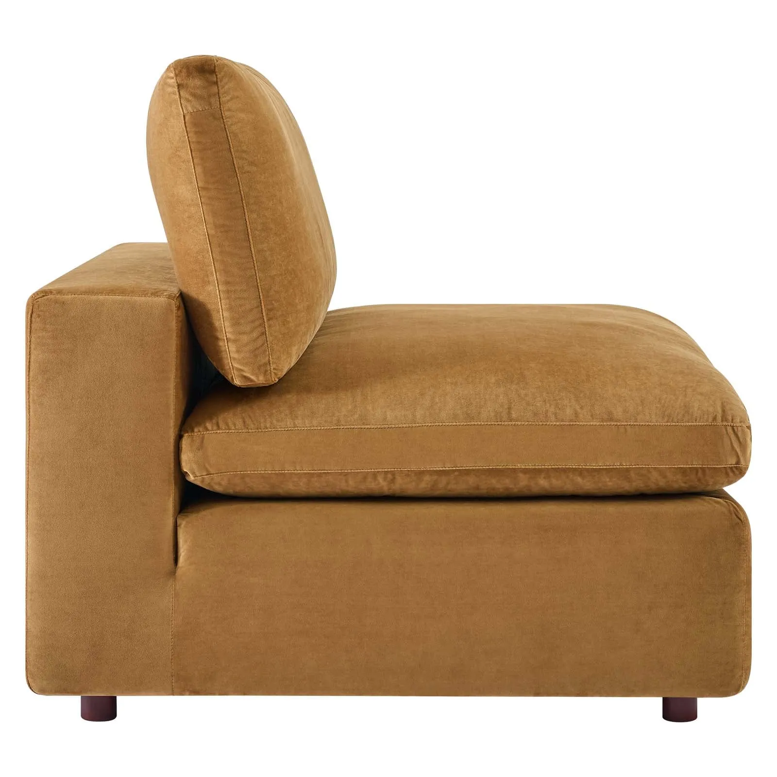 Commix  Down Filled Overstuffed Performance Velvet 6-Piece Sectional Sofa