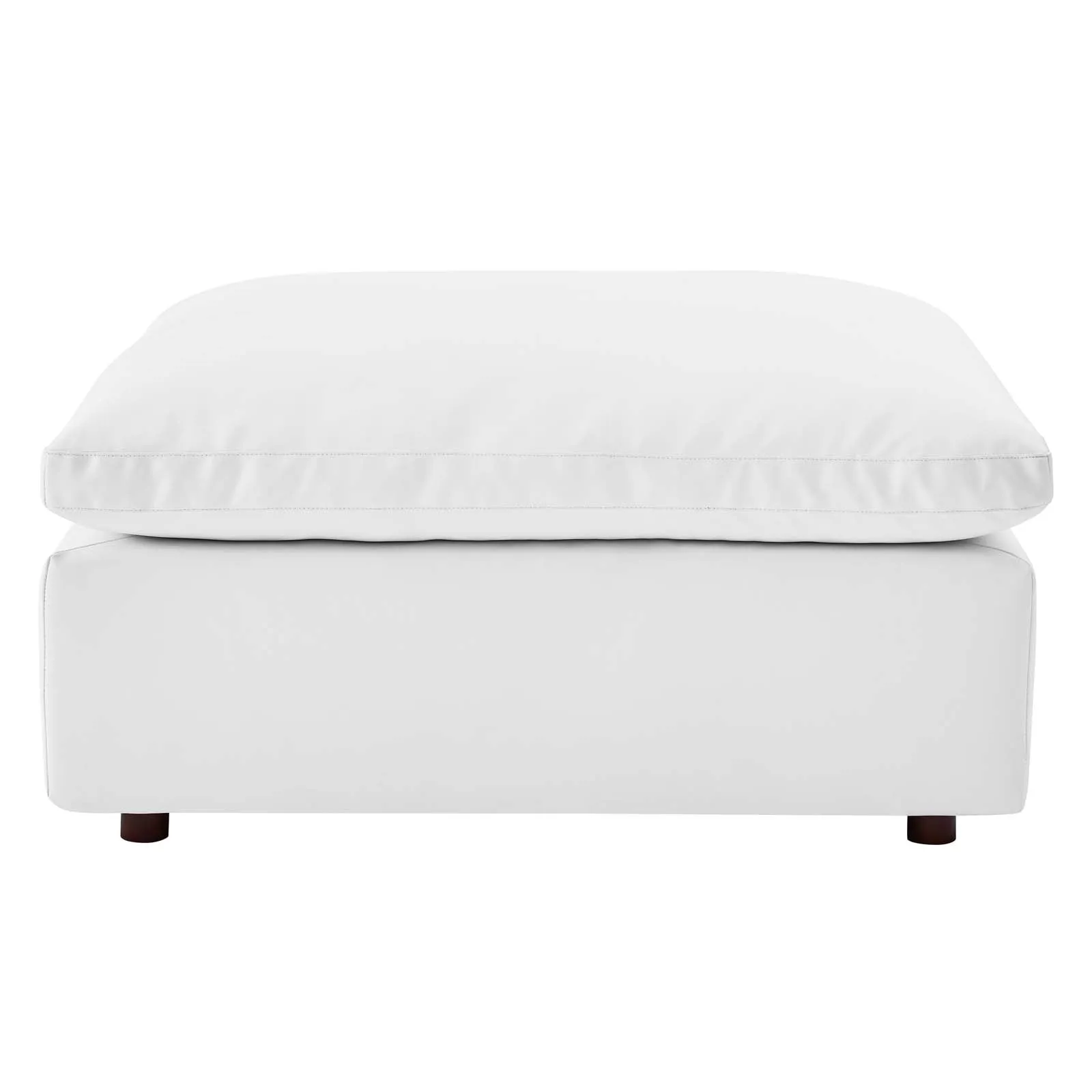Commix Down Filled Overstuffed Vegan Leather 6-Piece Sectional Sofa White EEI-4918-WHI