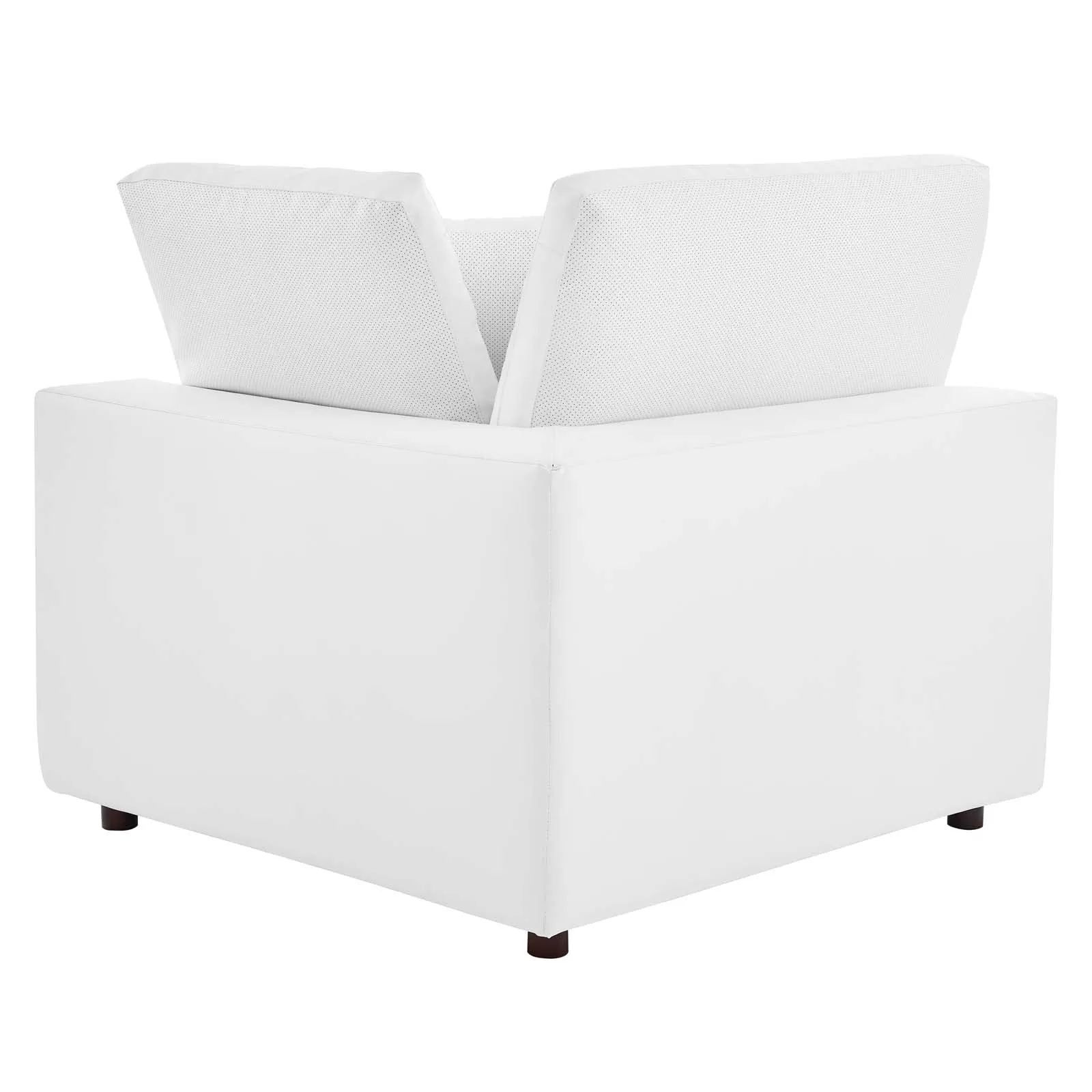 Commix Down Filled Overstuffed Vegan Leather 6-Piece Sectional Sofa White EEI-4918-WHI