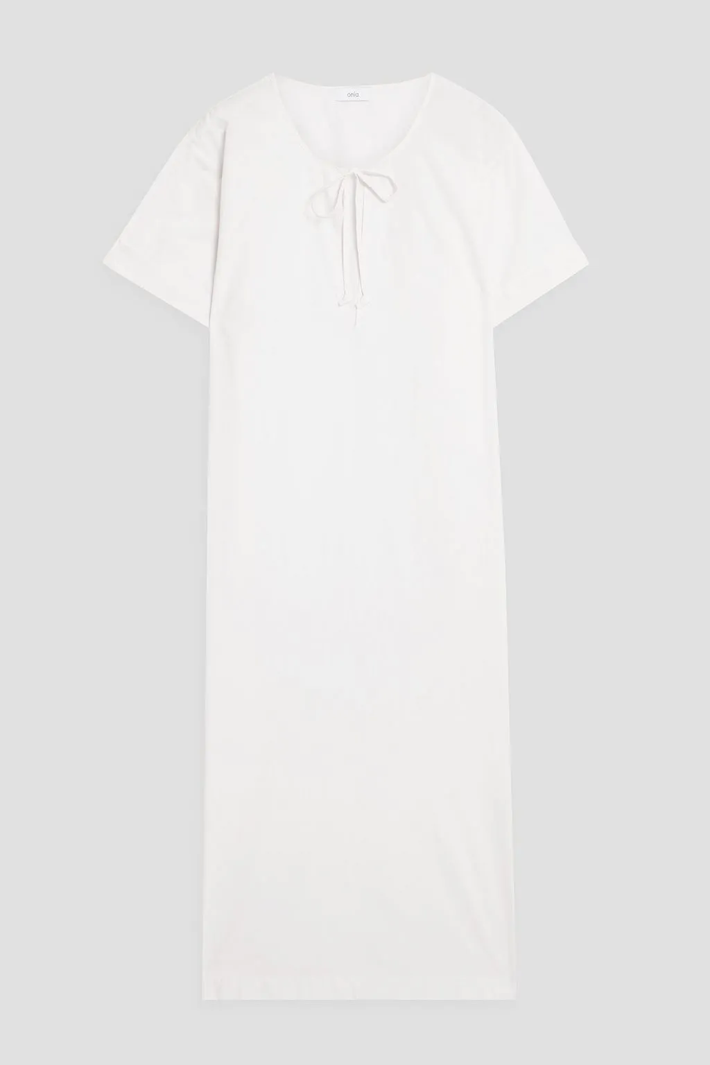 Cotton and poplin midi dress ONIA, white