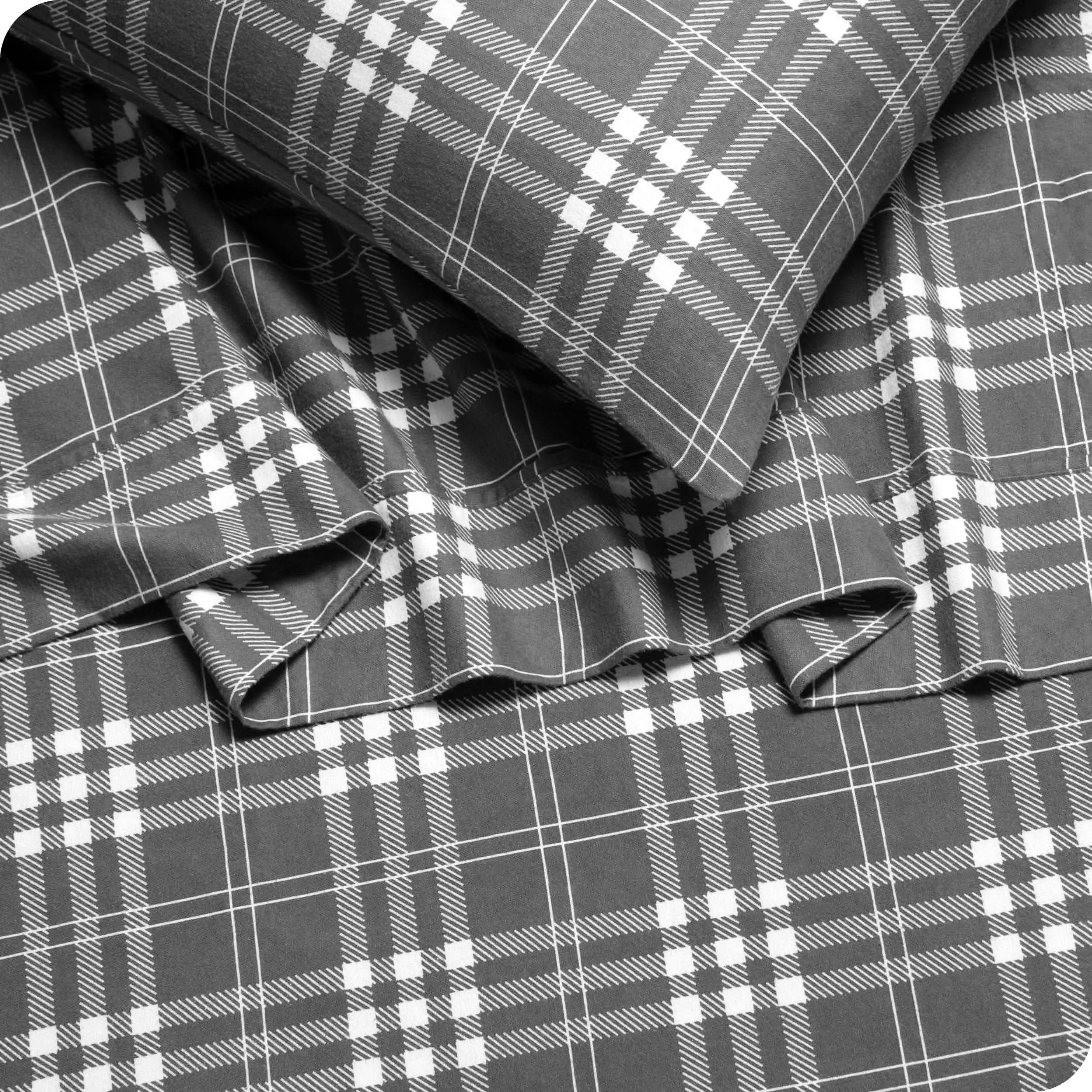 Cotton Flannel Sheet Set - Twin