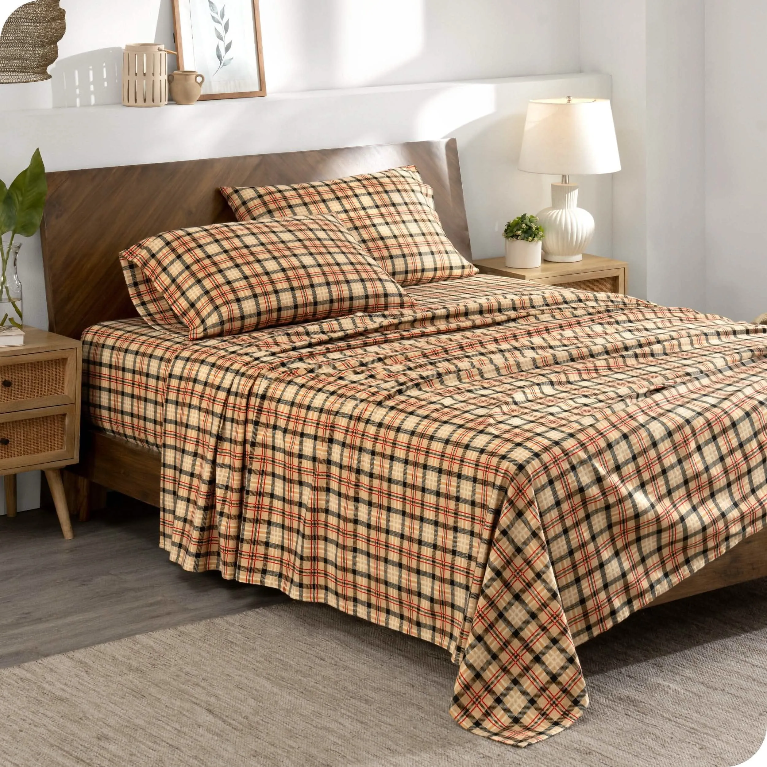 Cotton Flannel Sheet Set - Twin