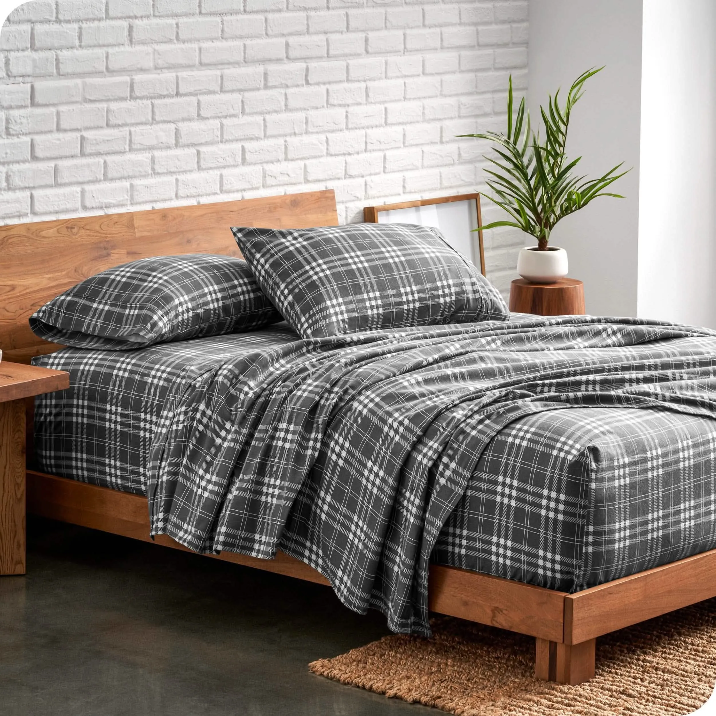 Cotton Flannel Sheet Set - Twin