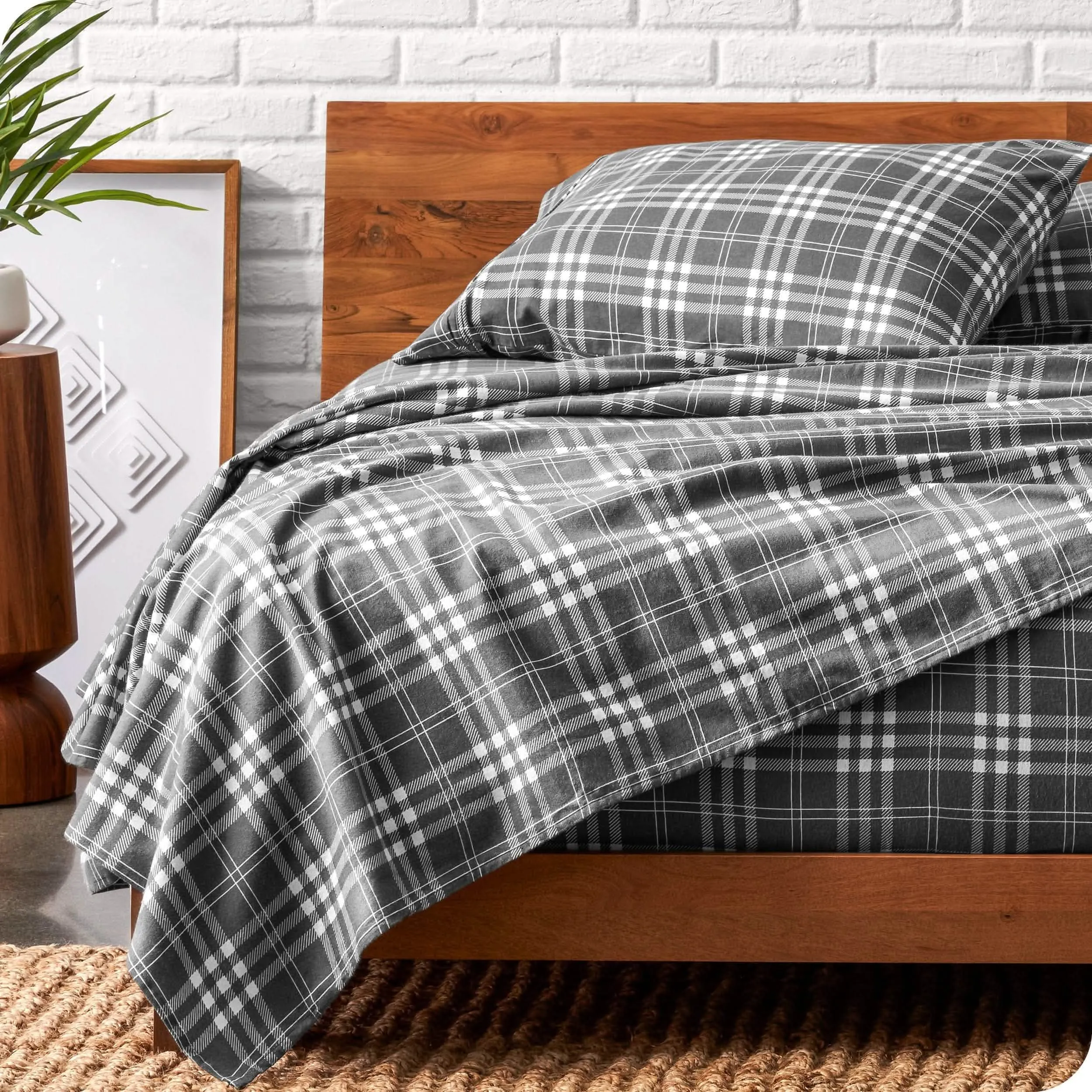 Cotton Flannel Sheet Set - Twin