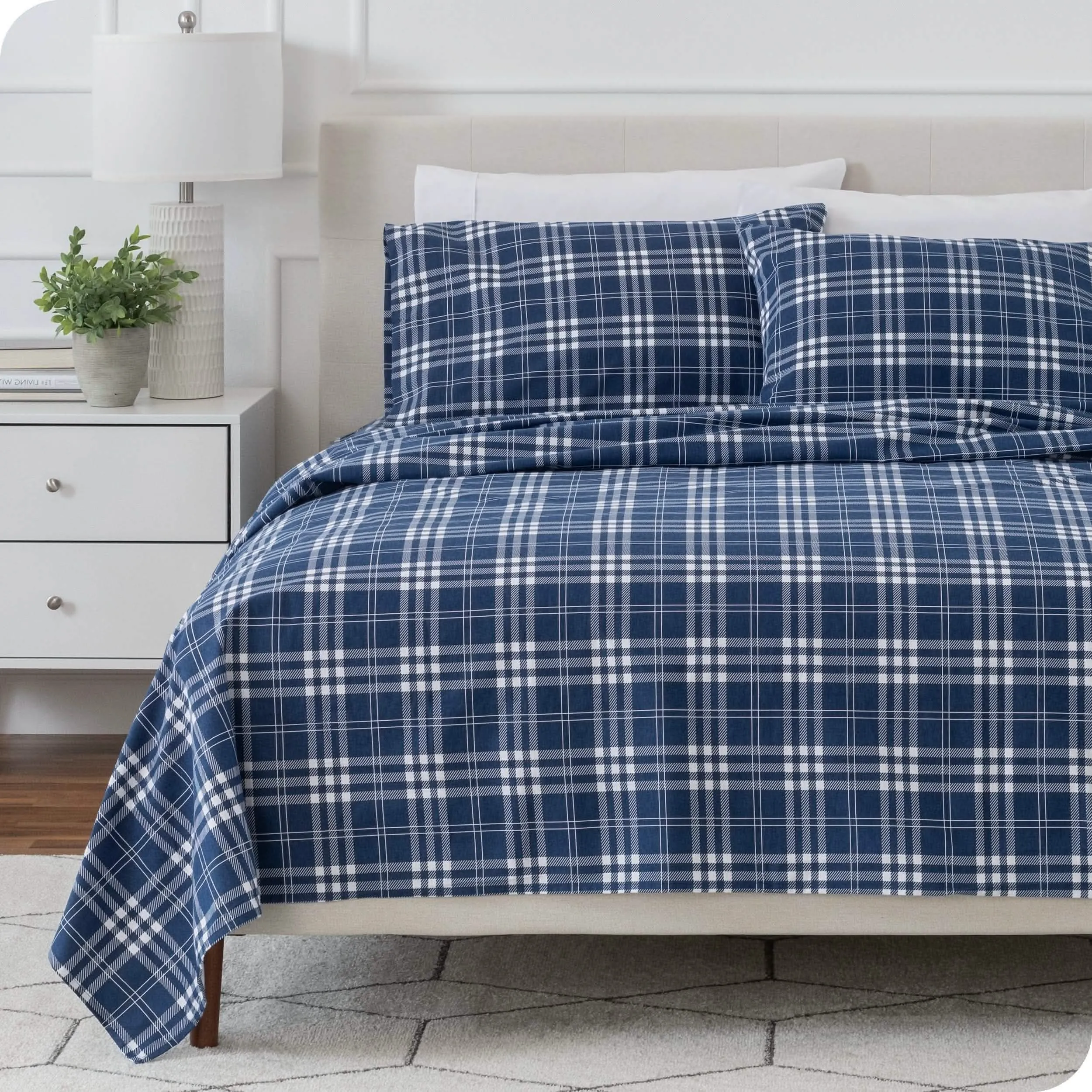 Cotton Flannel Sheet Set - Twin