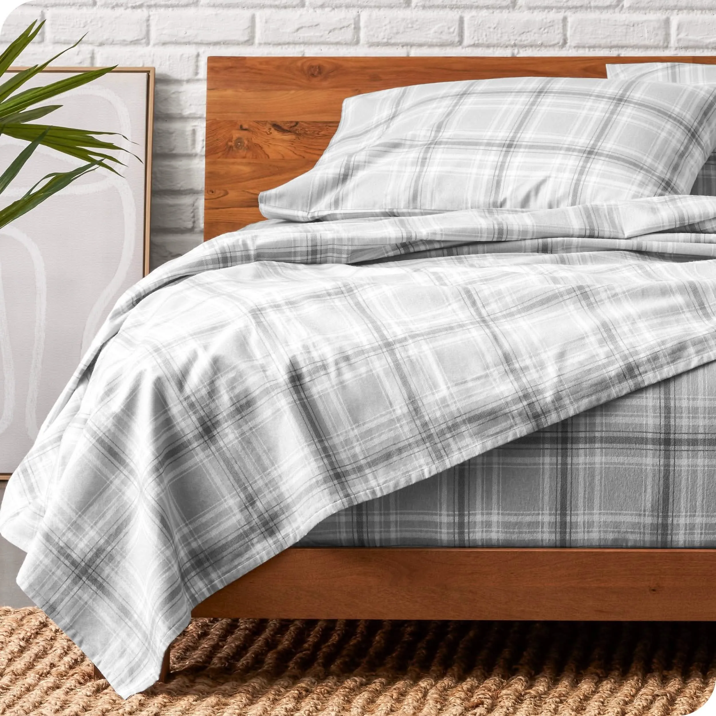 Cotton Flannel Sheet Set - Twin