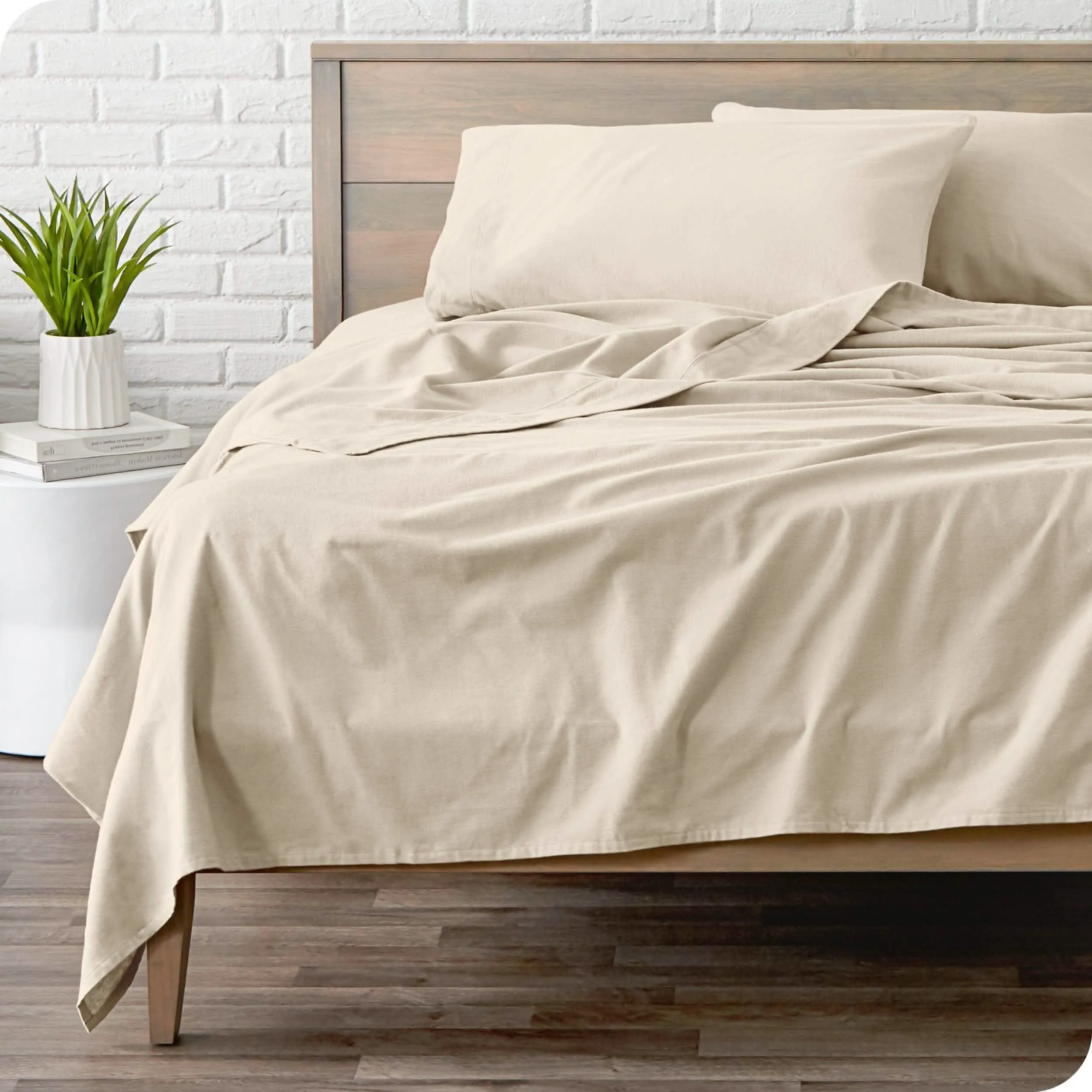 Cotton Flannel Sheet Set - Twin