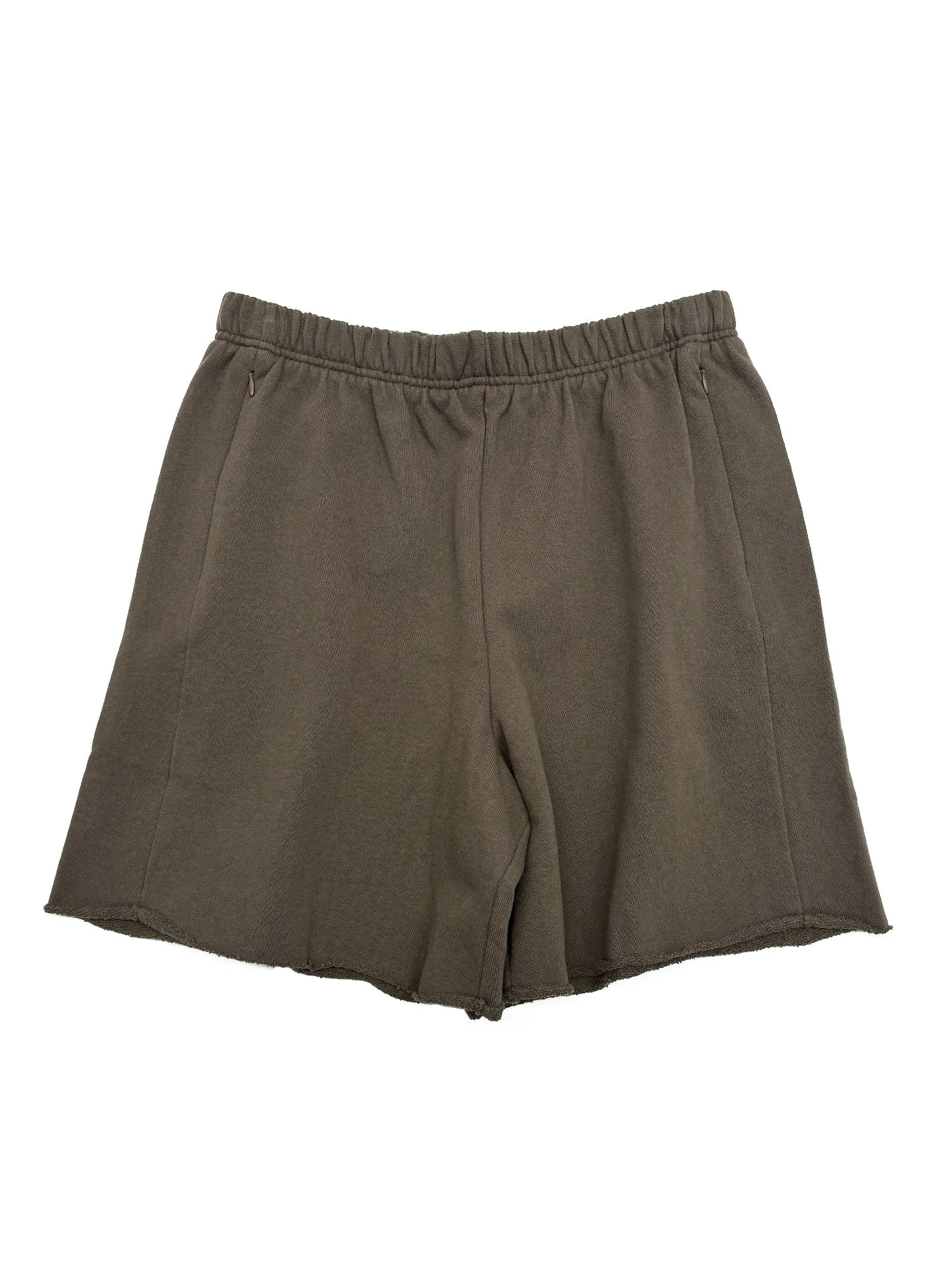Cut Off Sweat Short in Washed Bark