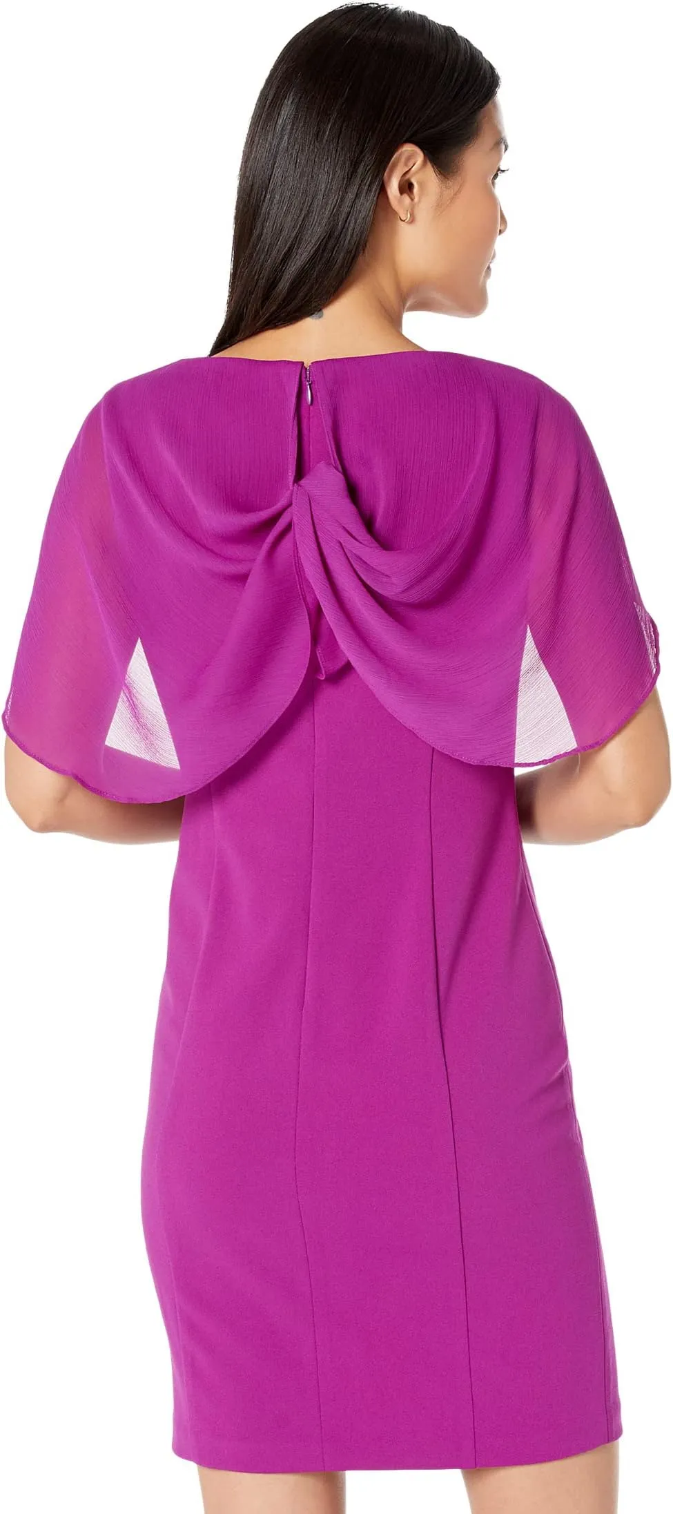 DKNY Sleeveless Cape Dress in Magnolia