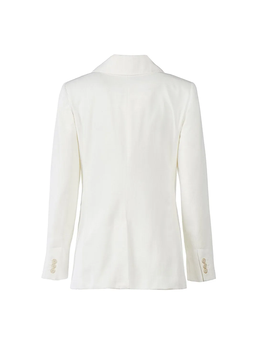 Double Breasted Blazer in Whisper White