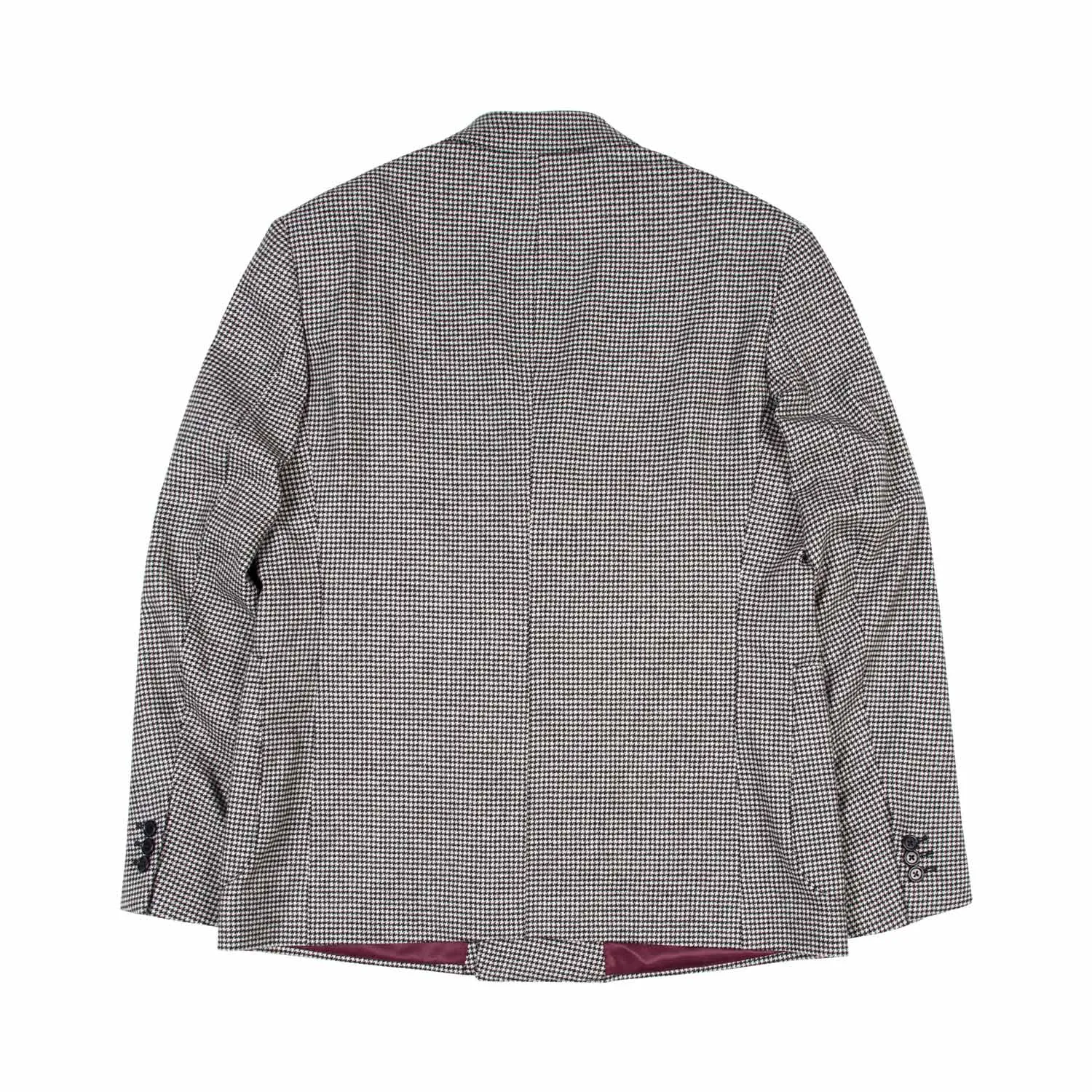Double Breasted Houndstooth Jacket